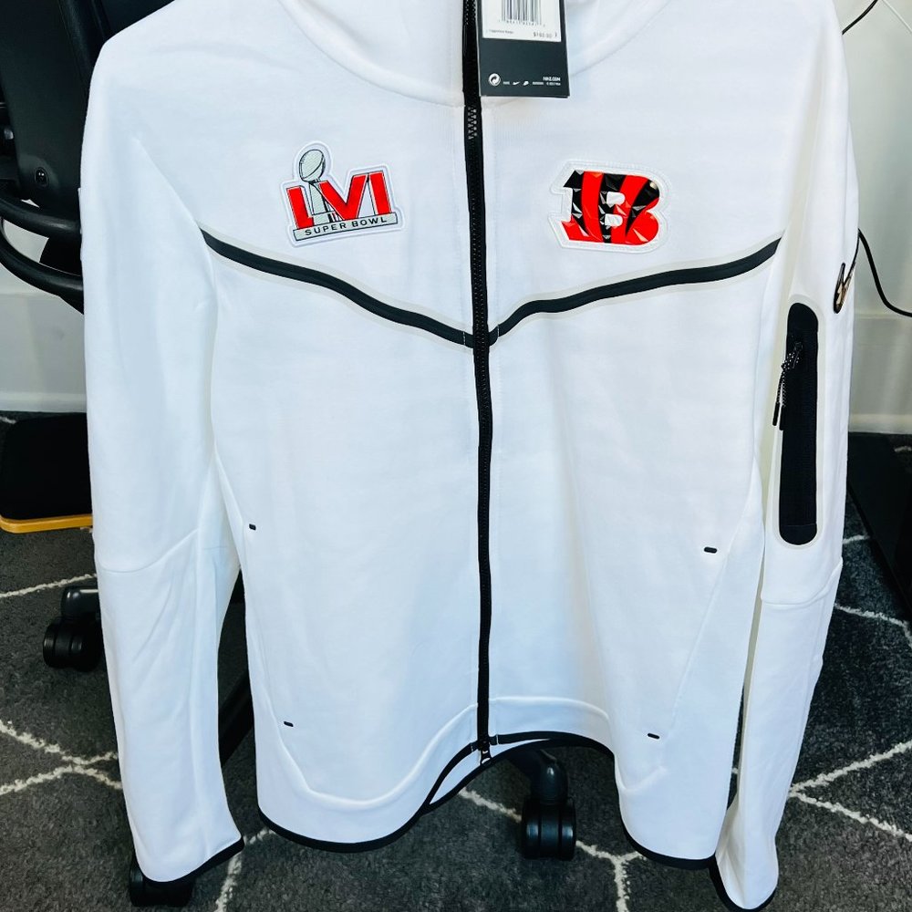 Nike Cincinnati Bengals Super Bowl White Diamond Collection Jacket- Medium